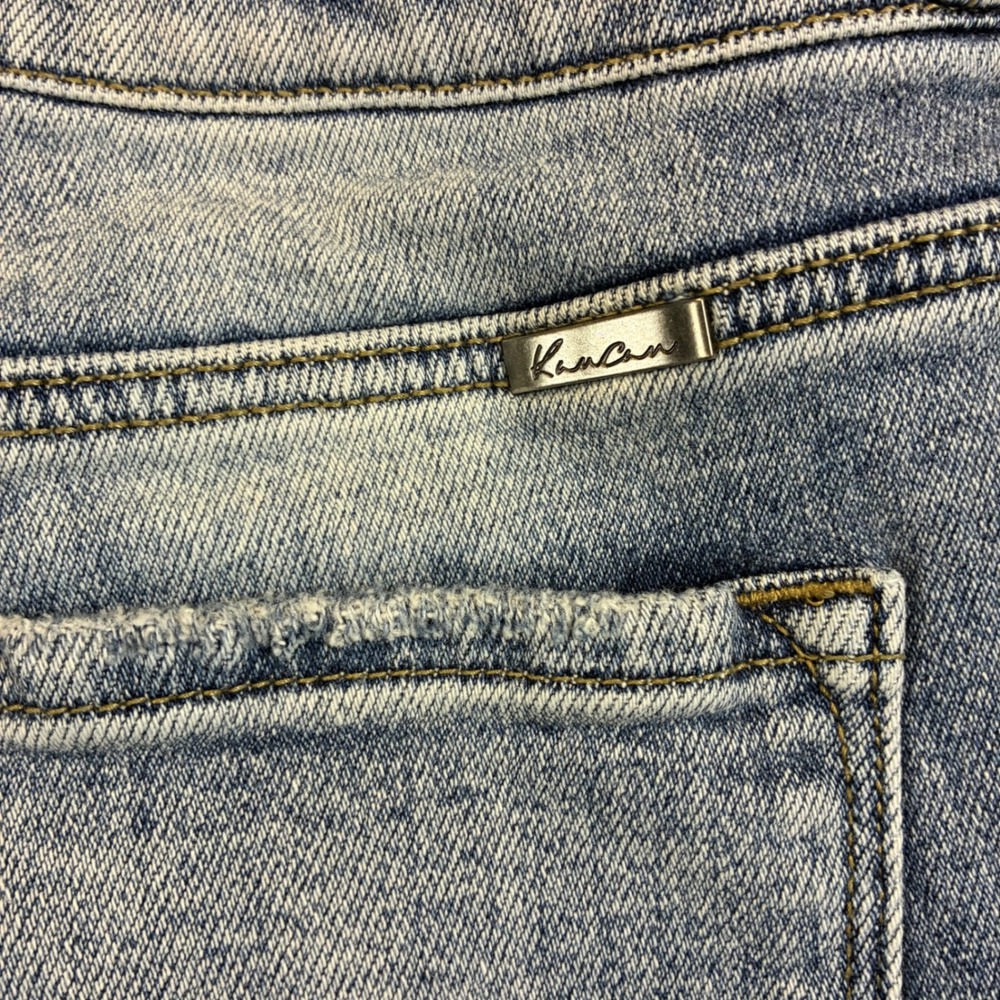 Kancan High Rise Wide Leg Flare Light Wash Trouser Jeans Size 10 - Picture 5 of 11